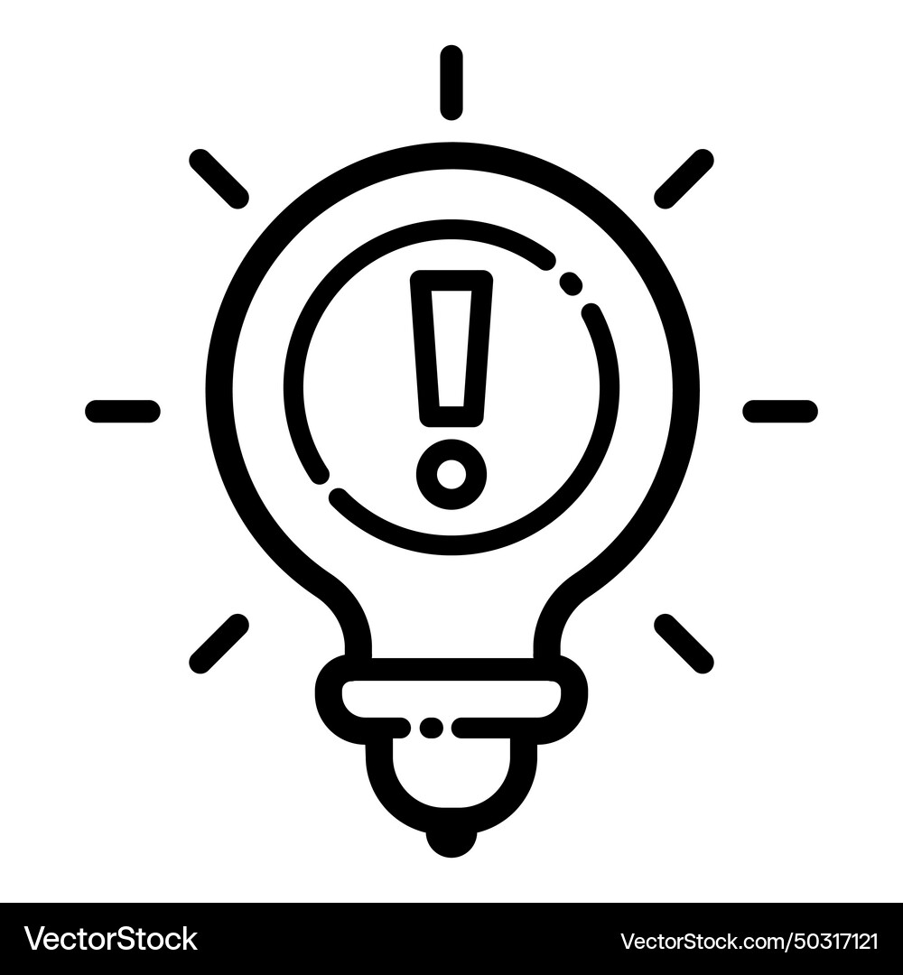 Attention idea flat icon isolated on white Vector Image