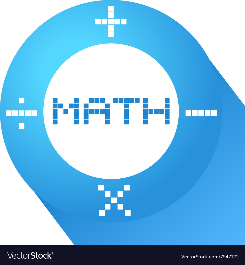 Blue math symbol Royalty Free Vector Image - VectorStock