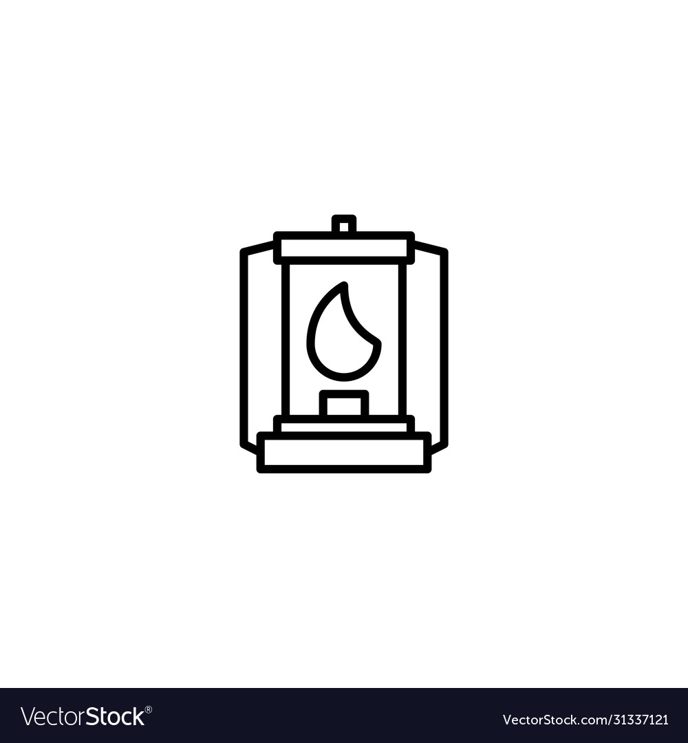 Camping lantern icon