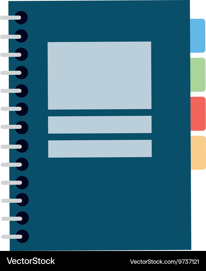 Closed wired notebook icon Royalty Free Vector Image
