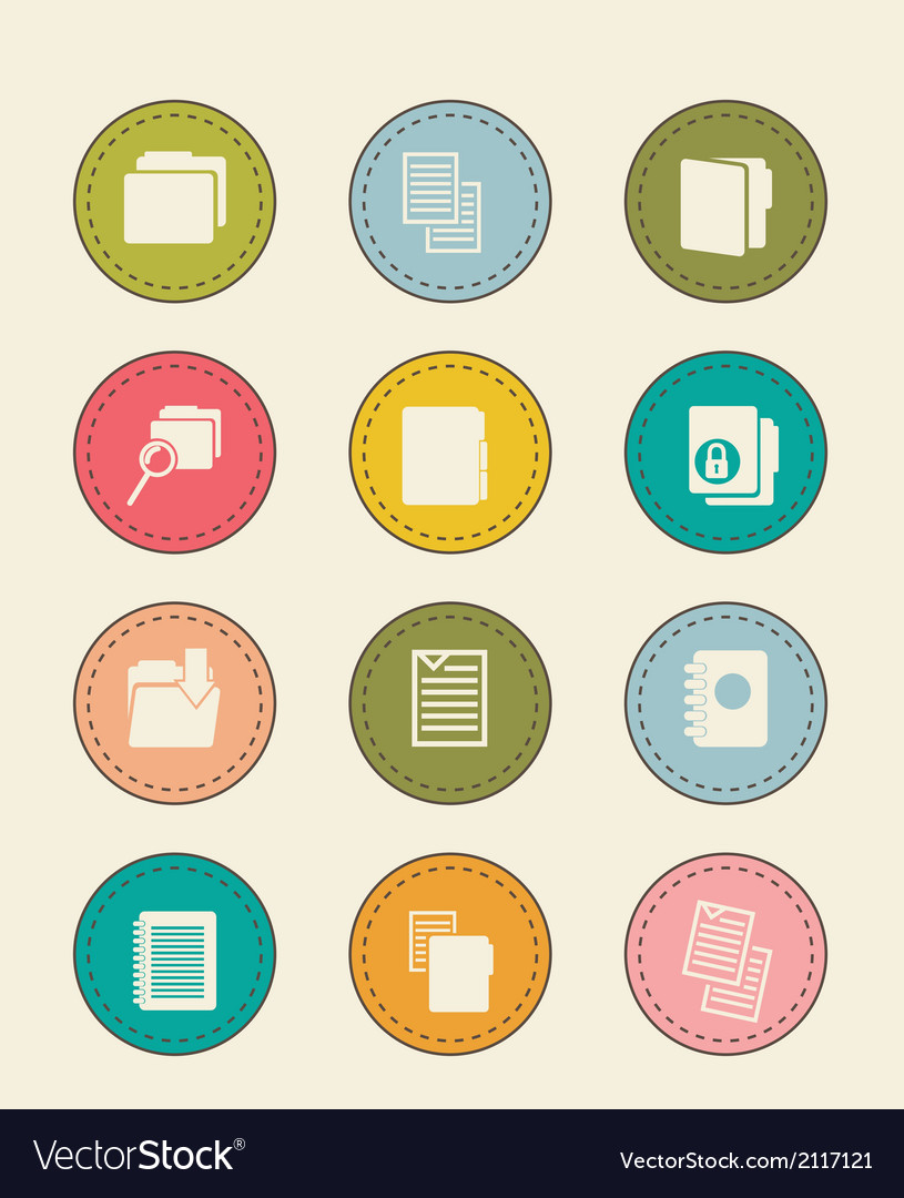 Files icons over beige background