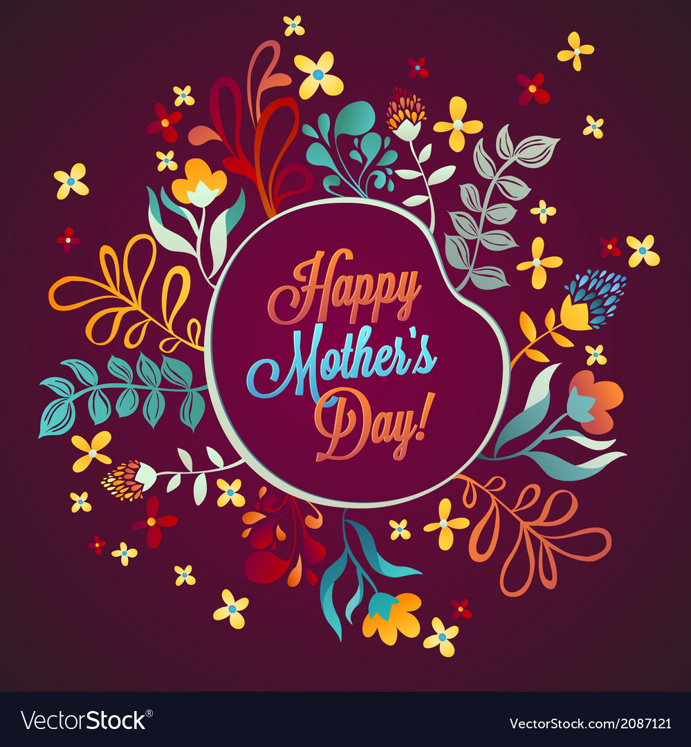 Happy mothers day flowers pattern decorative