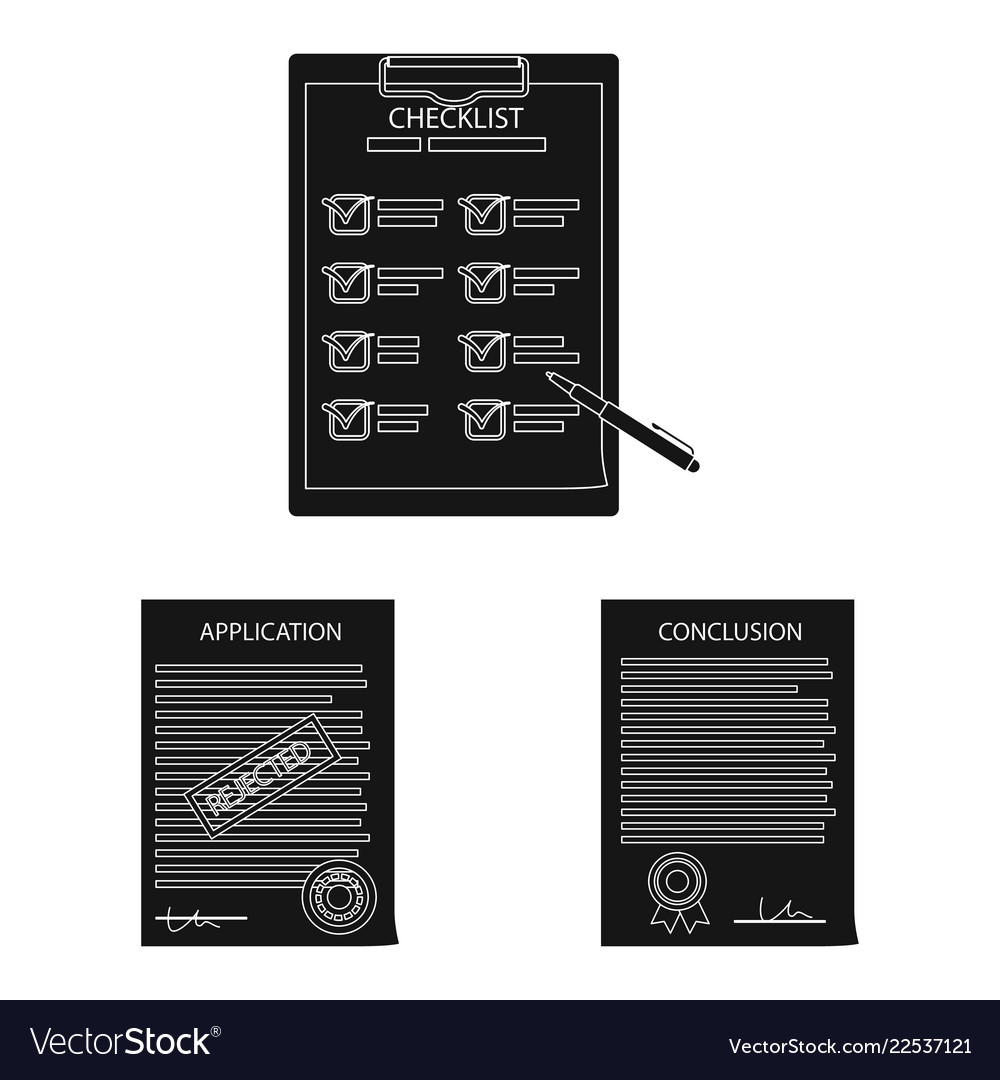 Isolated object of form and document icon vector image Isolated object of form and document icon