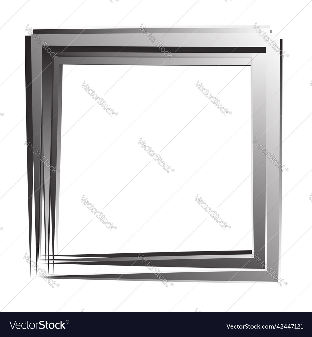 Random square contour frame border element Vector Image Random square contour frame border element