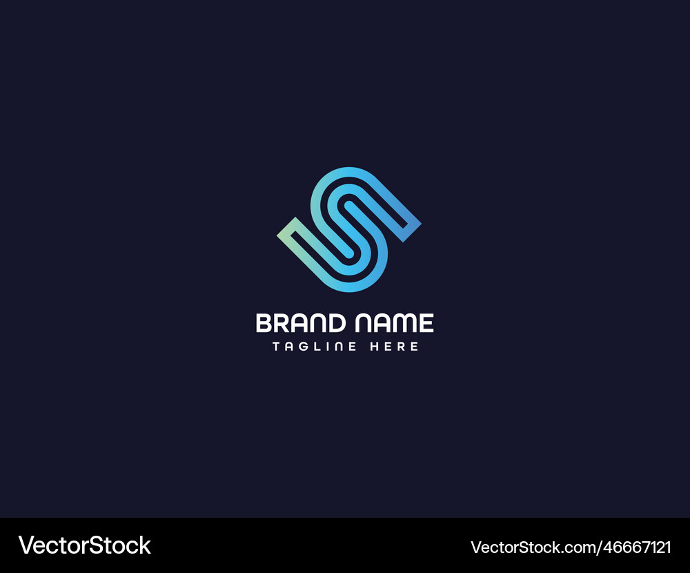 S modern letter logo Royalty Free Vector Image