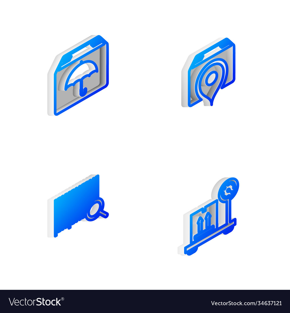 Set isometric line location with cardboard box