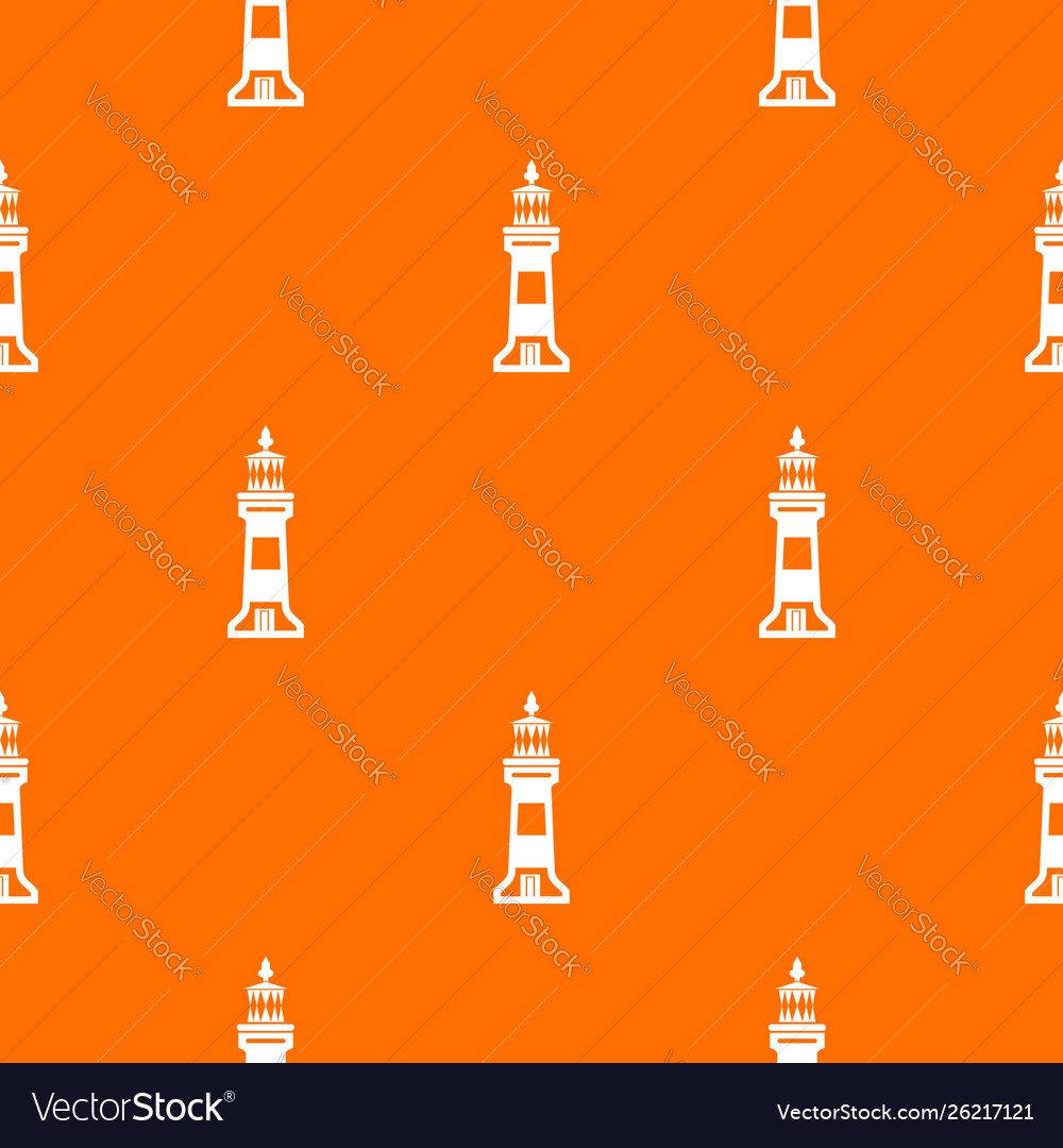 Stone beacon pattern orange Royalty Free Vector Image