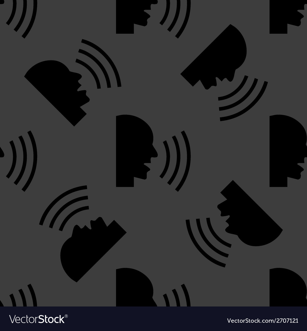Talking web icon flat design seamless pattern