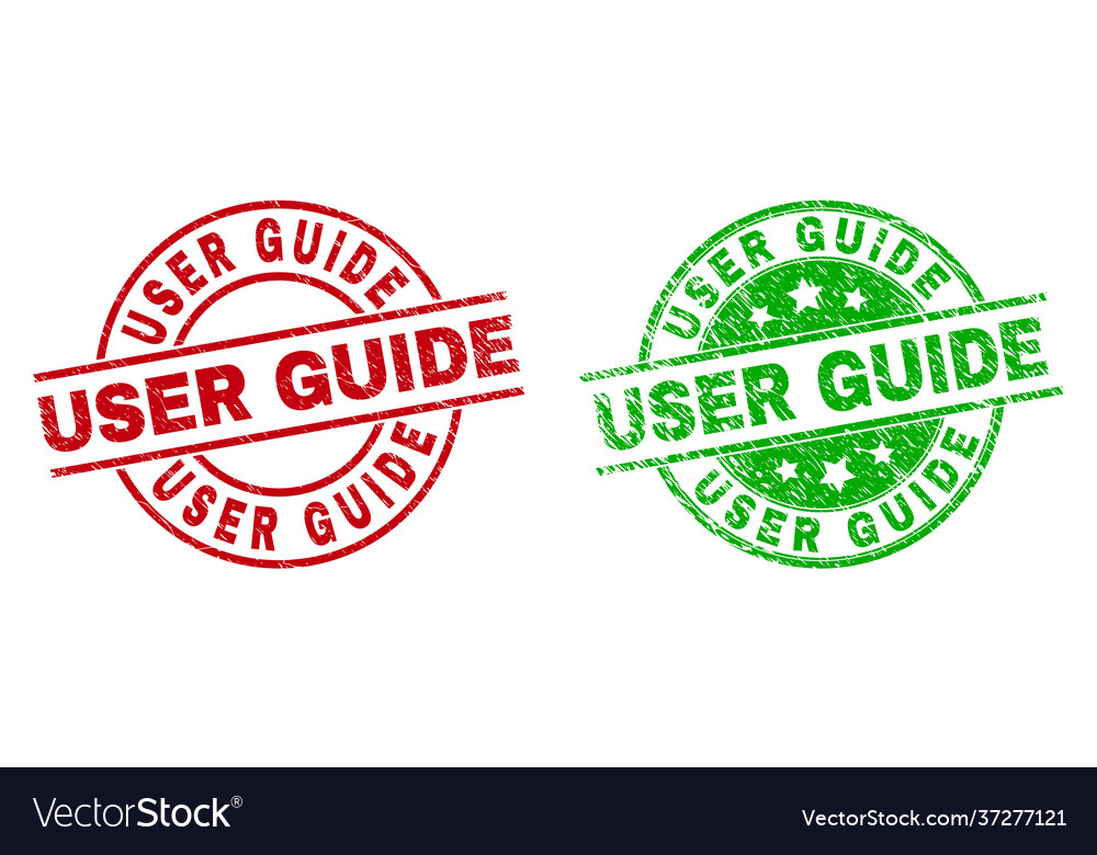 User guide round stamp seals using grunged surface