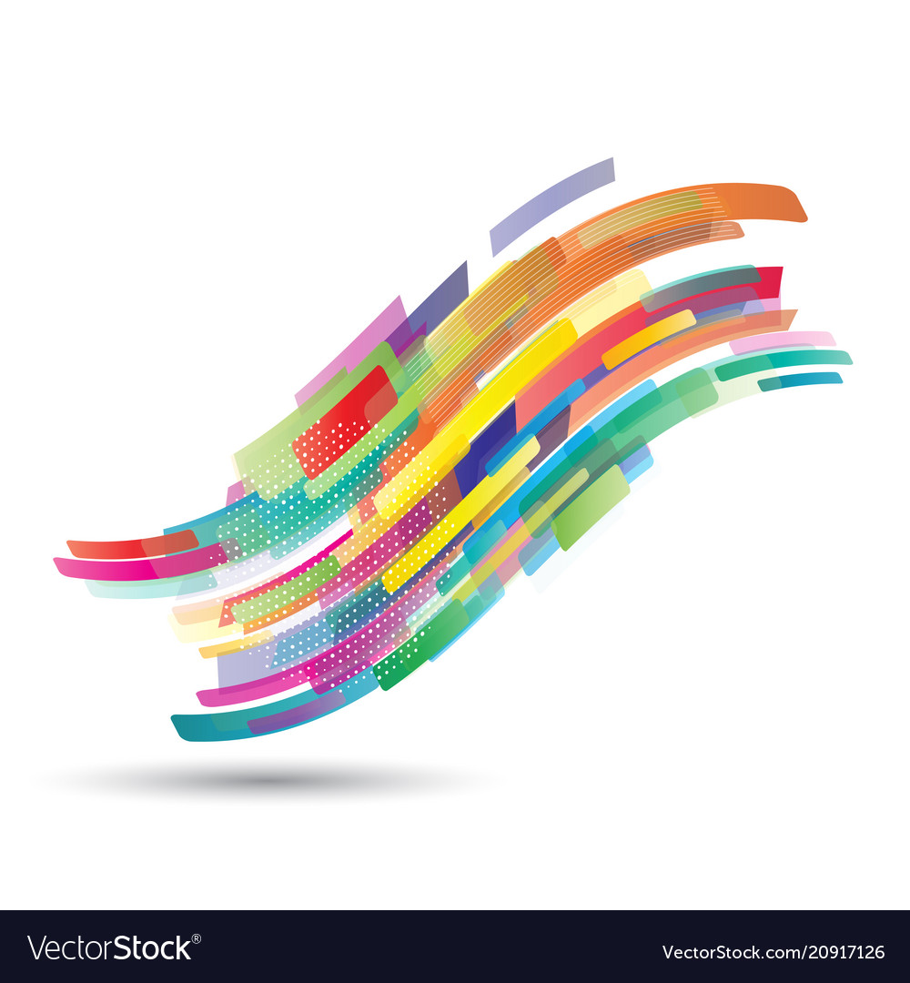 Abstract flowing wave shapes Royalty Free Vector Image