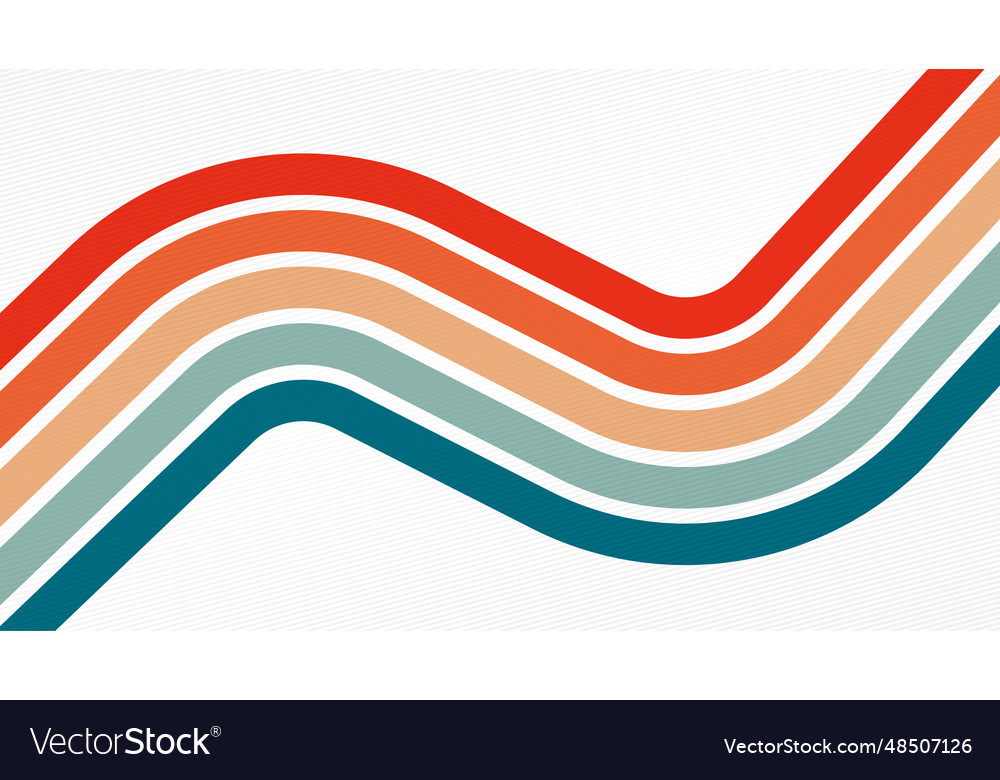 Abstract retro background with colorful wavy