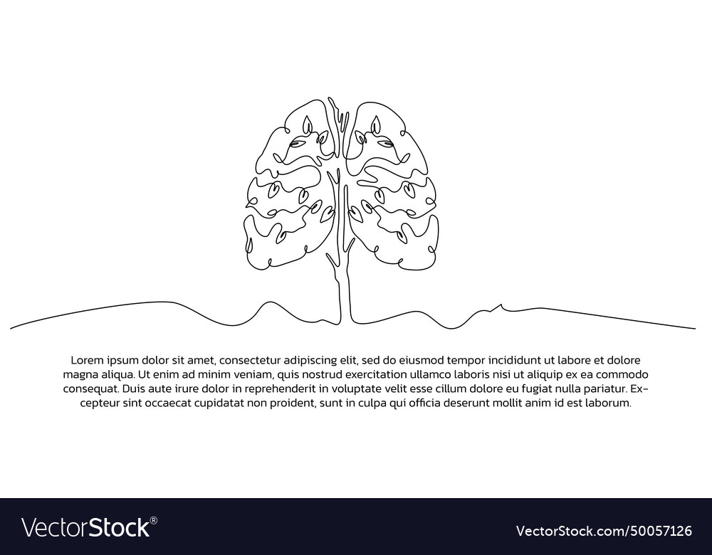 Continuous line campaign design about trees