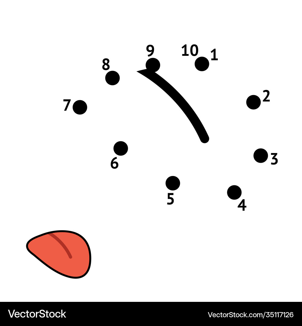 Dot To Game For Kids Connect Dots Royalty Free Vector Image