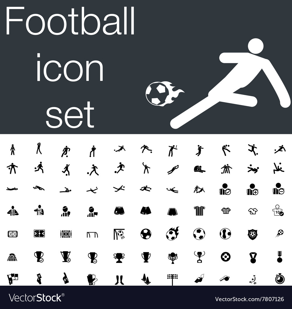 Football icon set