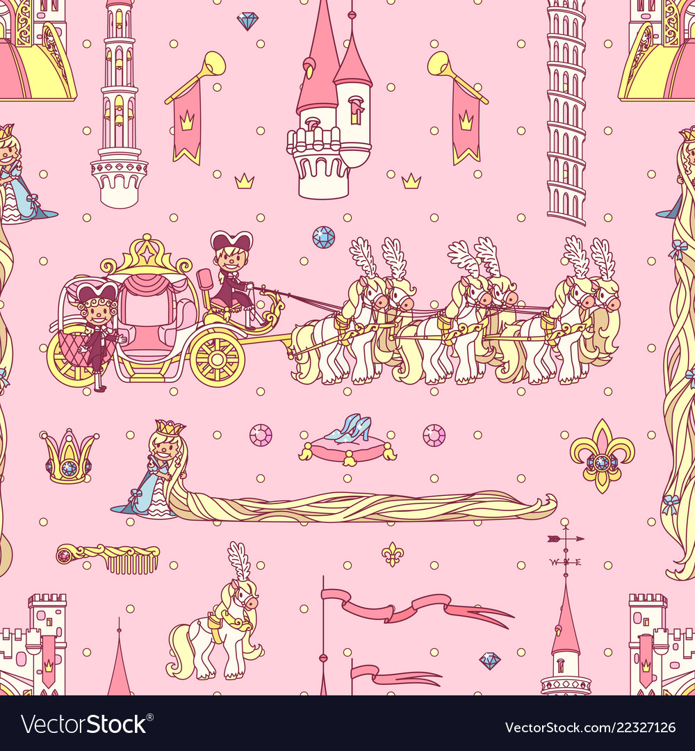 Girlish seamless pattern