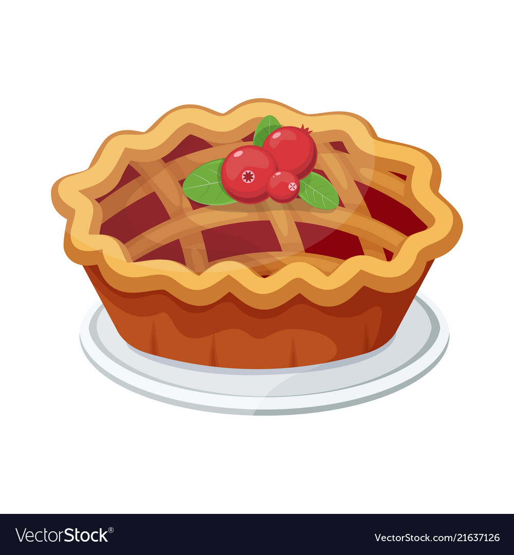 Homemade fruit and berry pie for christmas Vector Image