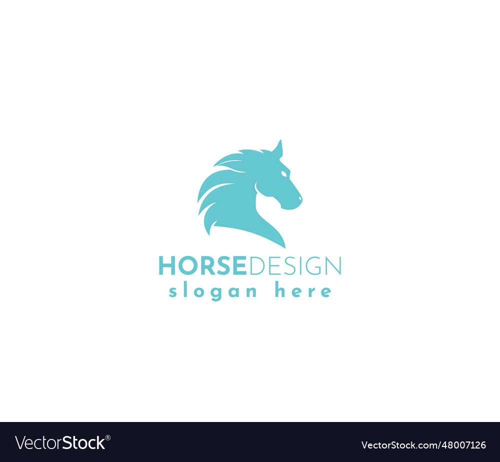 Horse head design logo stock