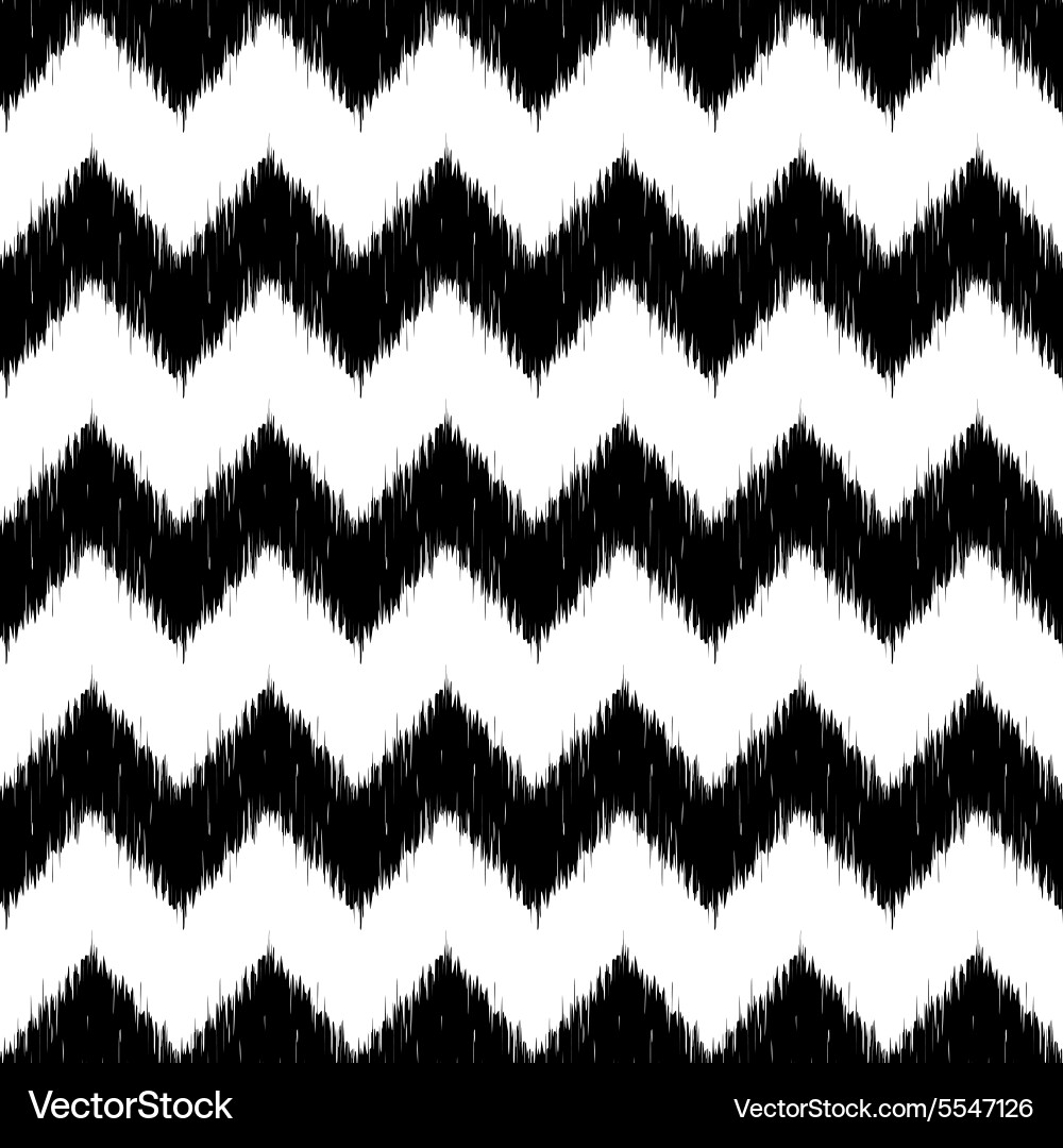 Ikat chevron seamless pattern Royalty Free Vector Image