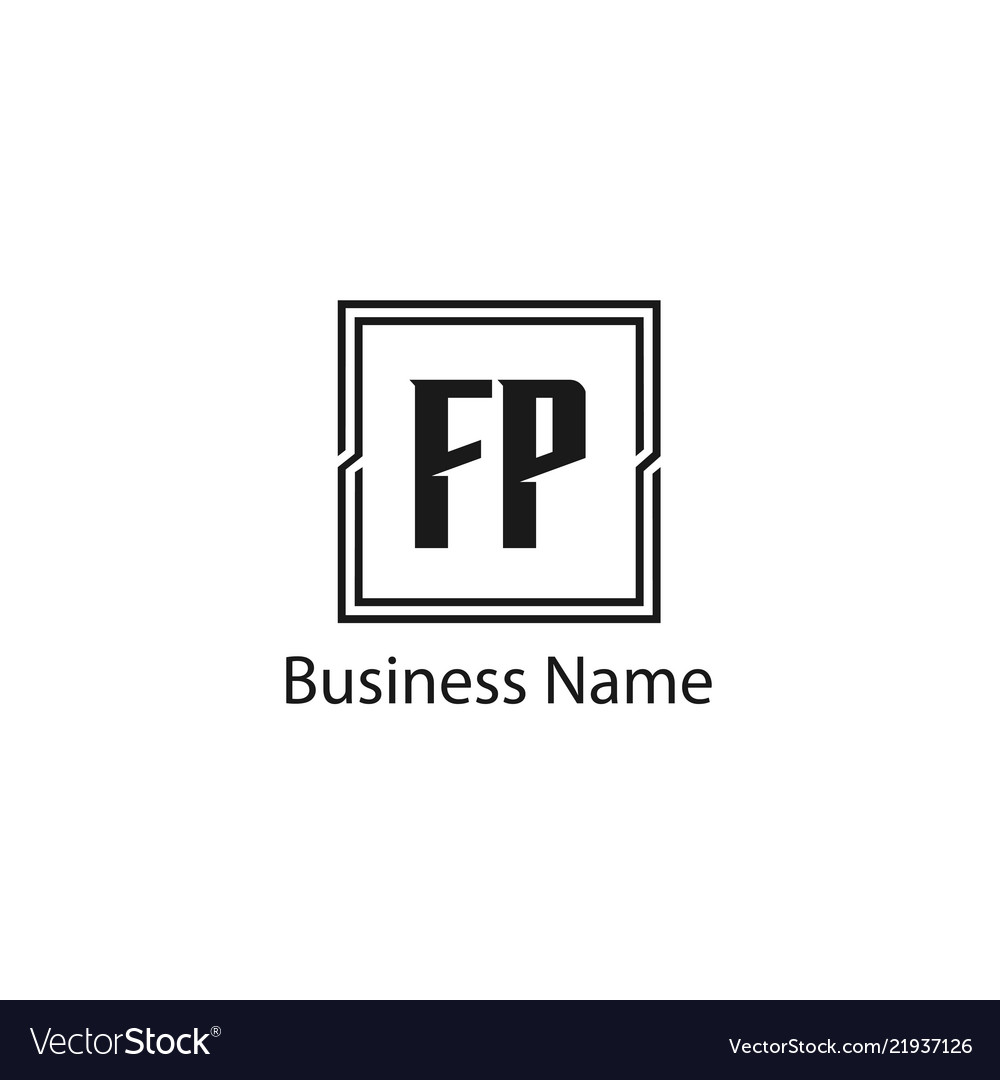 Initial letter fp logo template design