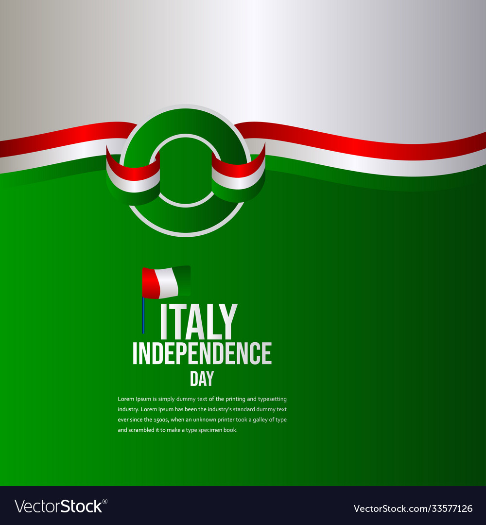 Italy independence day celebration template design