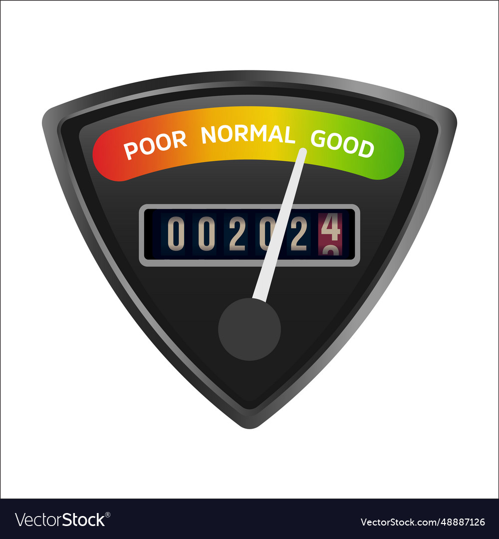 Measurement analog display 2024 success measure Vector Image