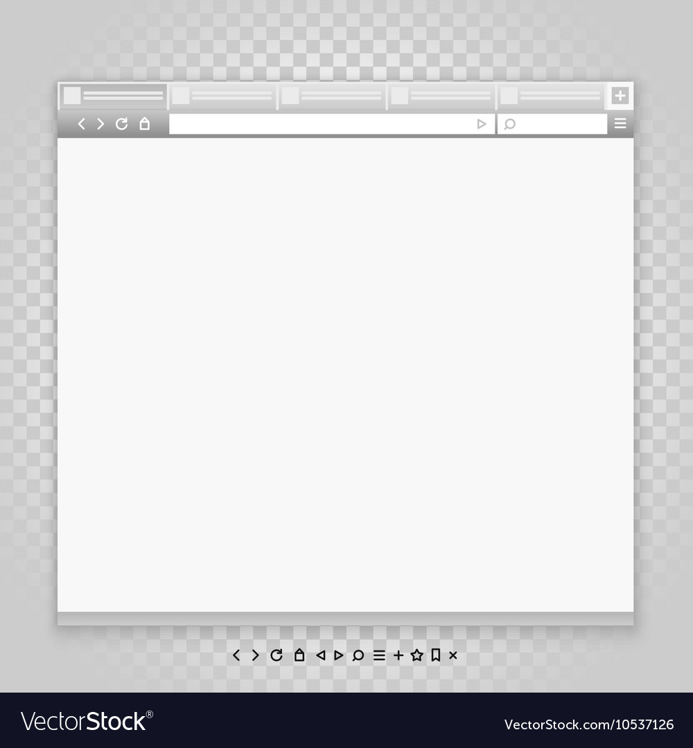 Download Opened Browser Window Template And Different Vector Image