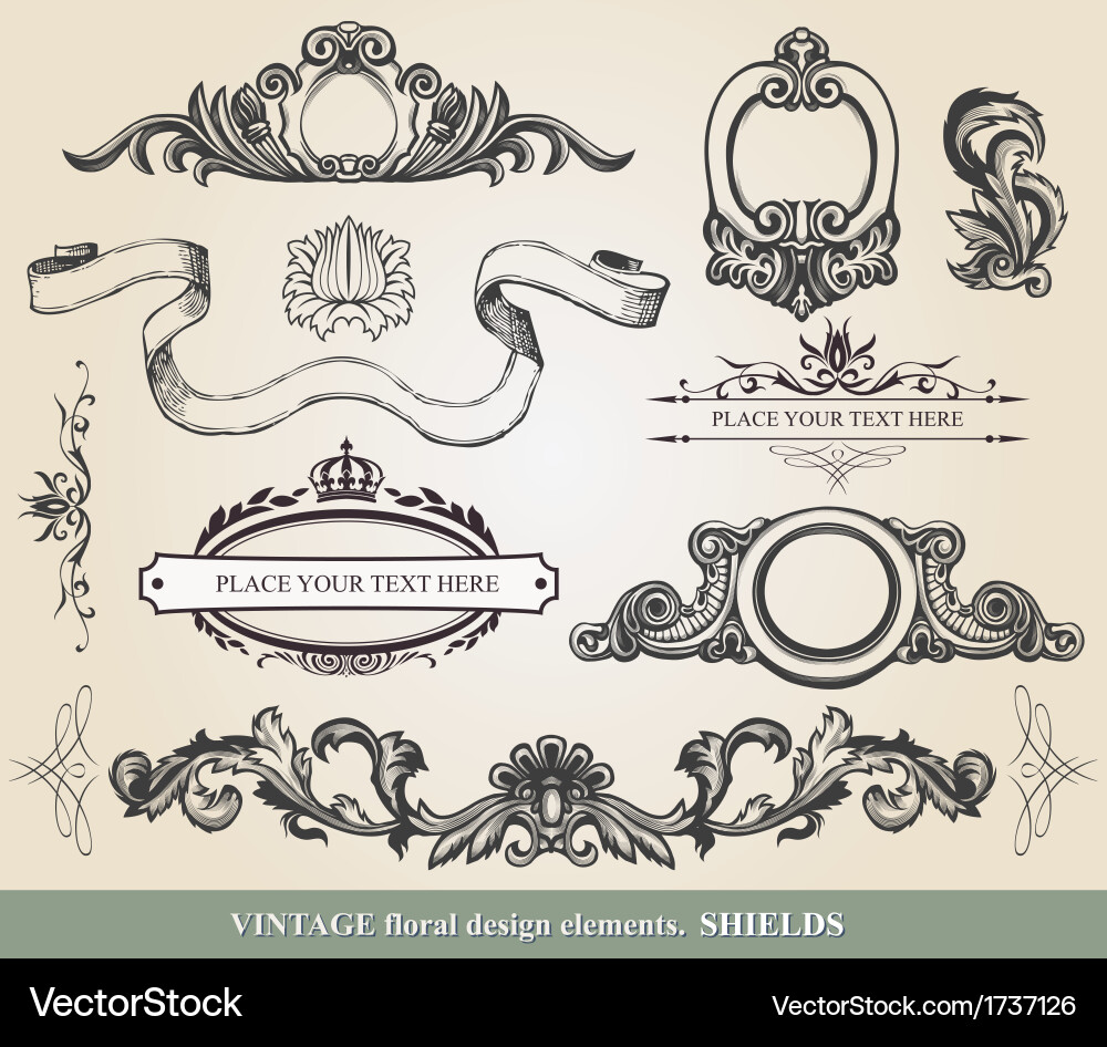 Shields Royalty Free Vector Image - VectorStock