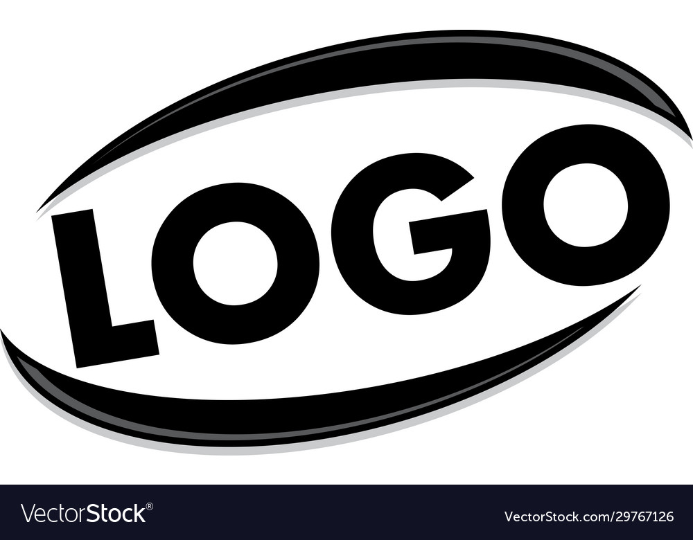 Slanted oval logo template Royalty Free Vector Image