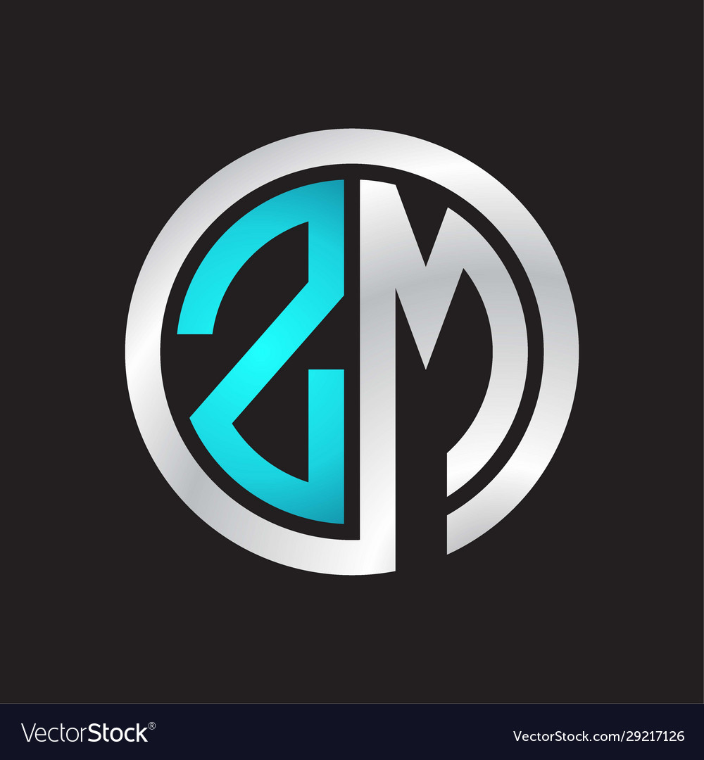 Zm initial logo linked circle monogram