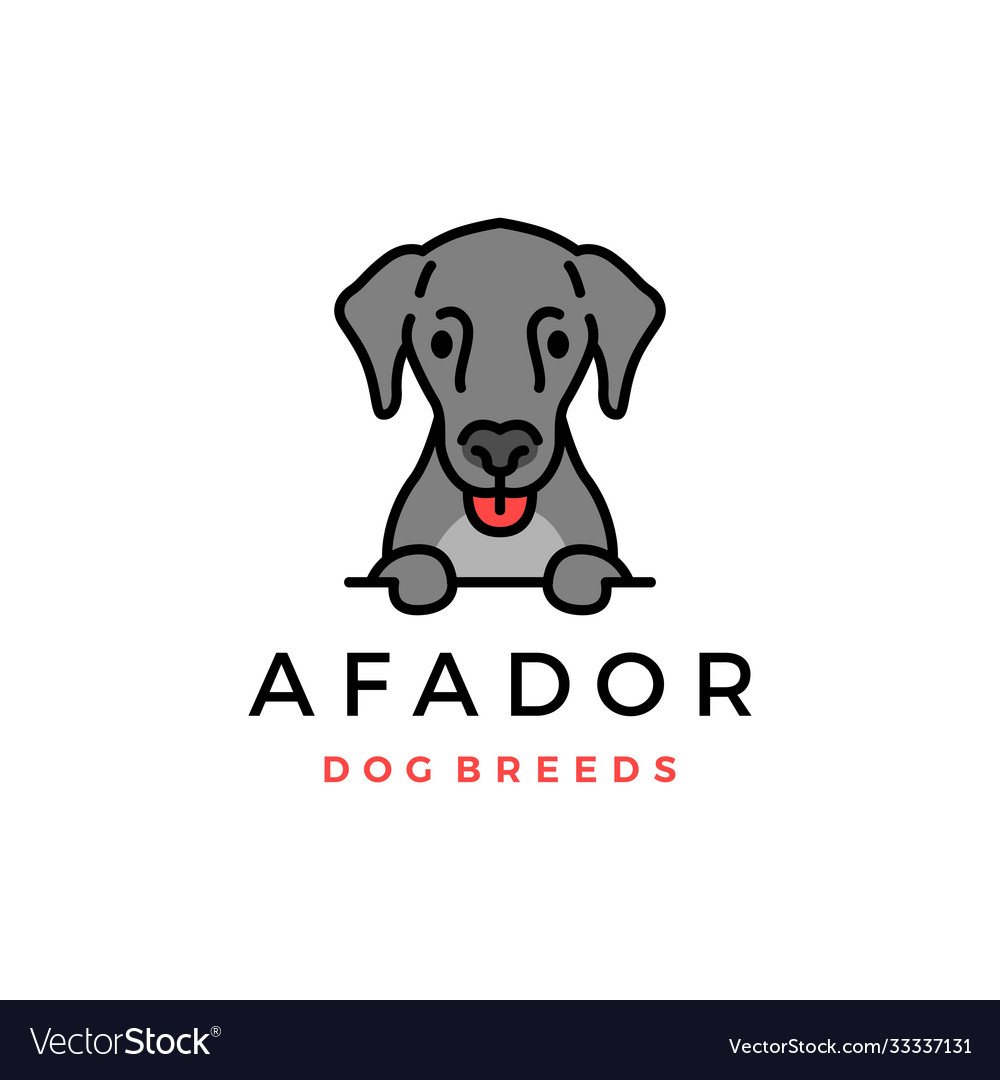 Afador dog breed logo icon Royalty Free Vector Image