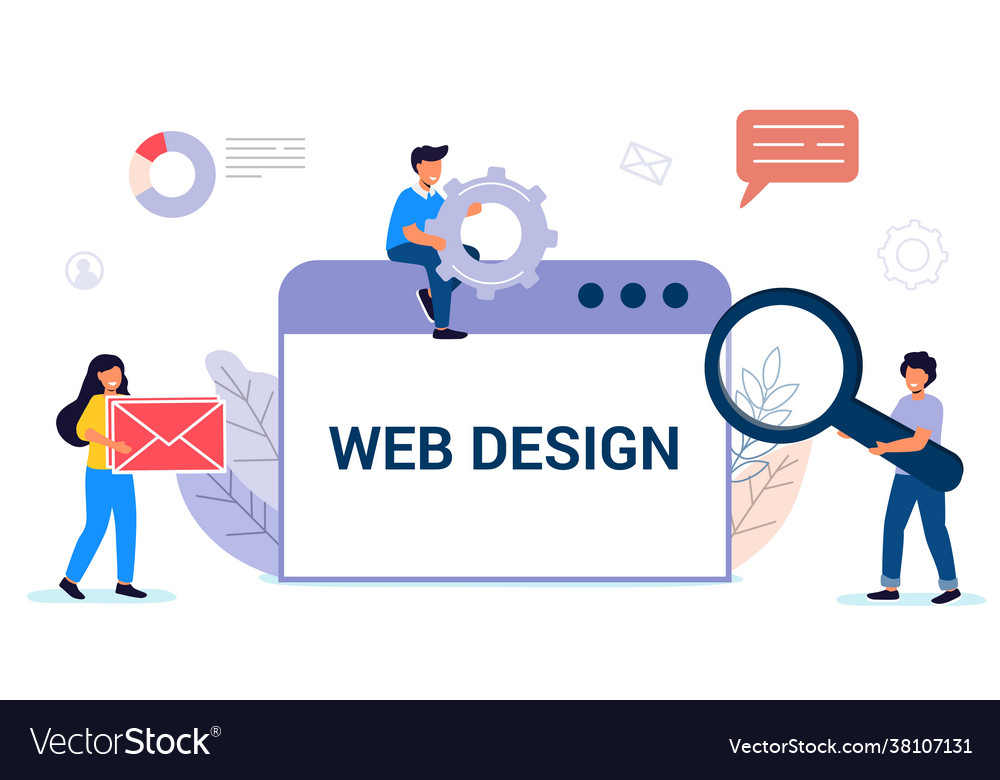 Building website project as programming homepage Vector Image Building website project as programming homepage