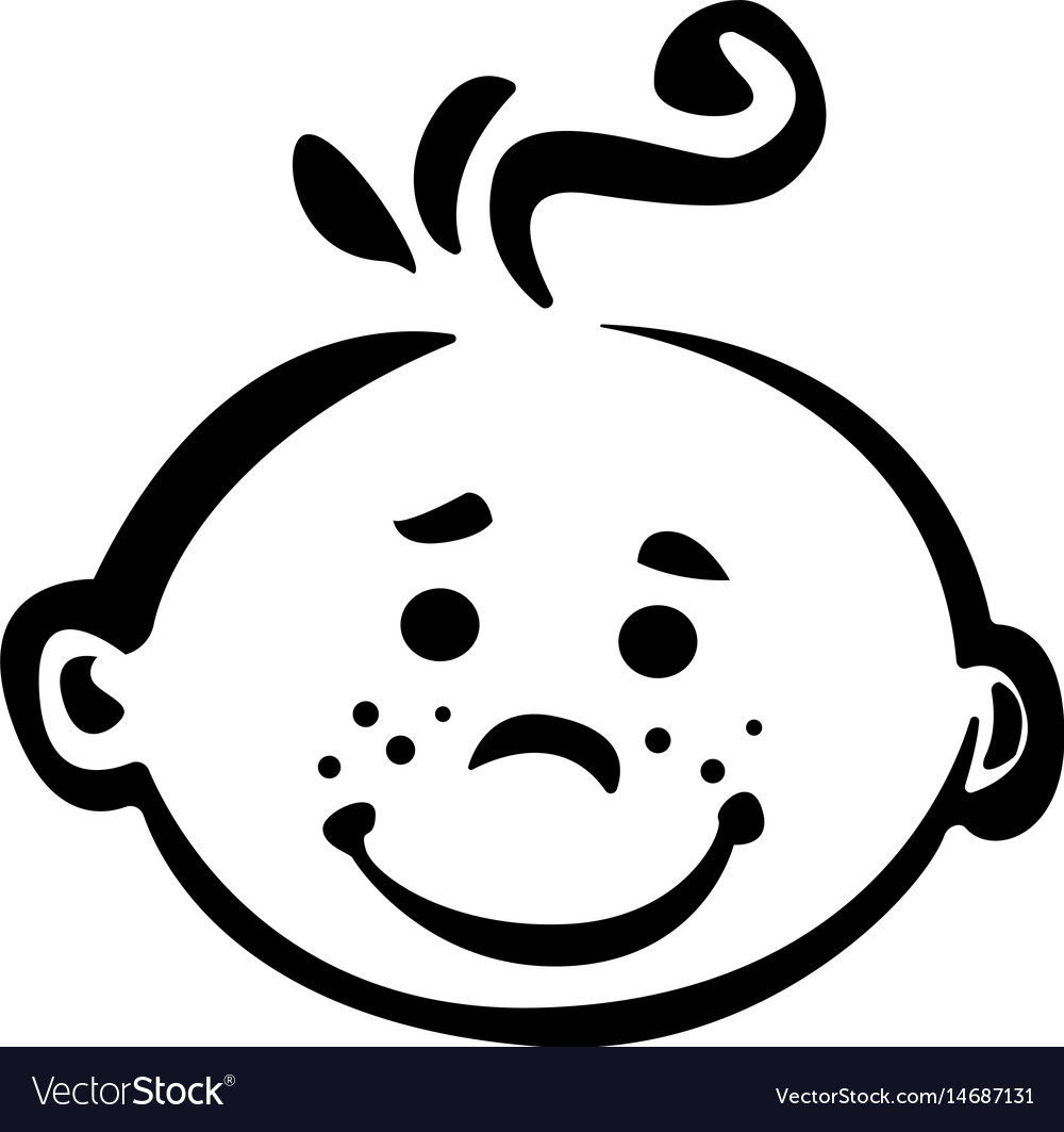 Download Cartoon baby face for design element Royalty Free Vector