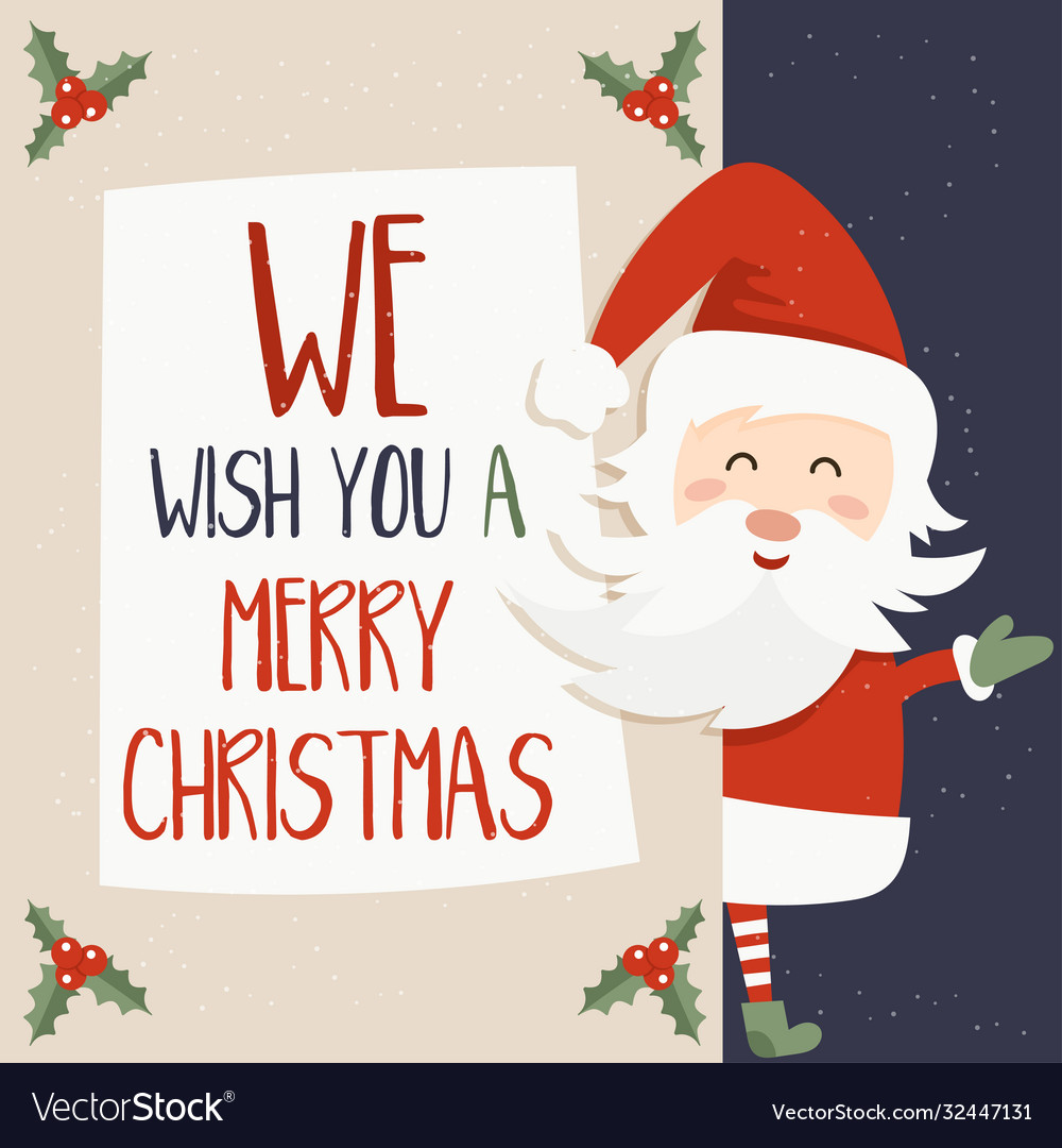 Cartoon for holiday theme with santa claus