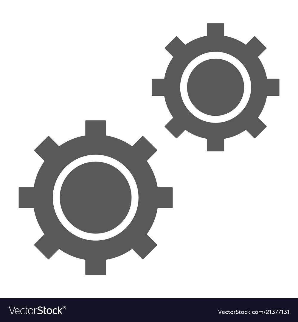 Configuration glyph icon data and analytics Vector Image Configuration glyph icon data and analytics