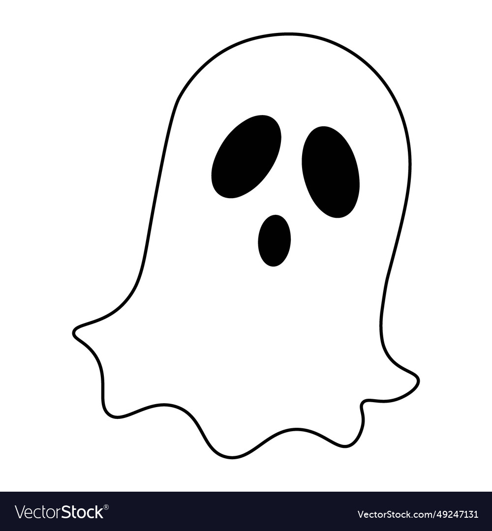 Halloween Ghost Silhouette Royalty Free Vector Image