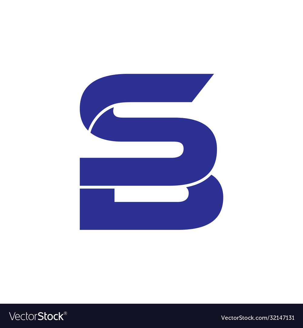 Letter sb simple geometric logo