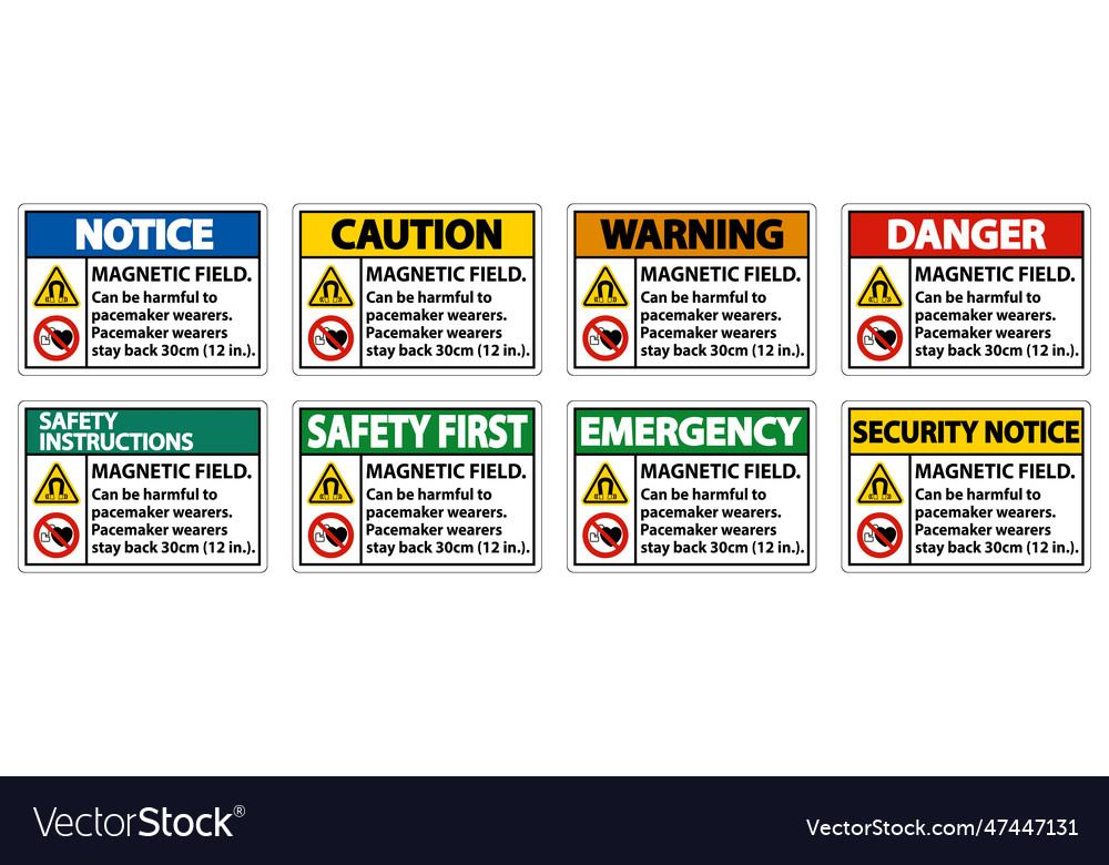Magnetic Field Can Be Harmful To Pacemaker Vector Image