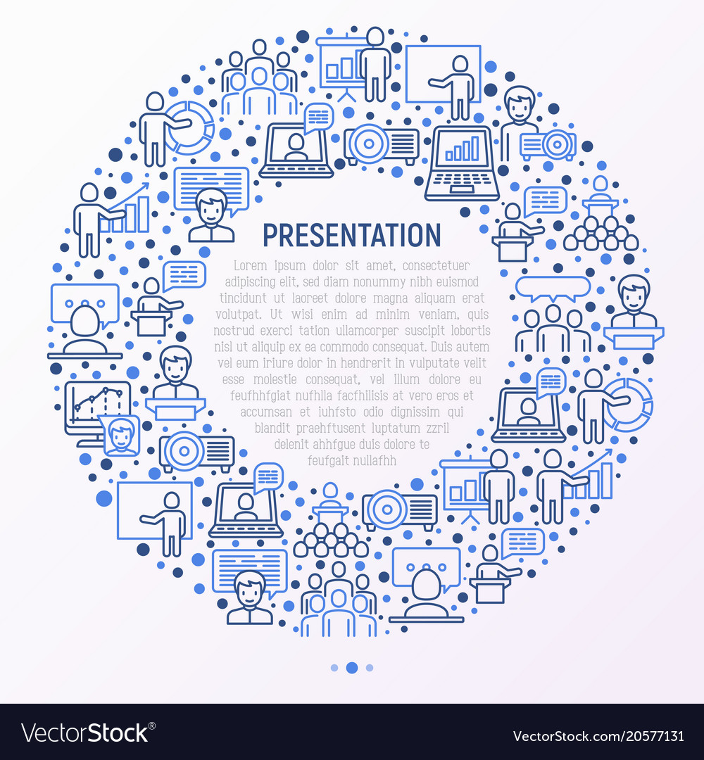 Presentation concept in circle