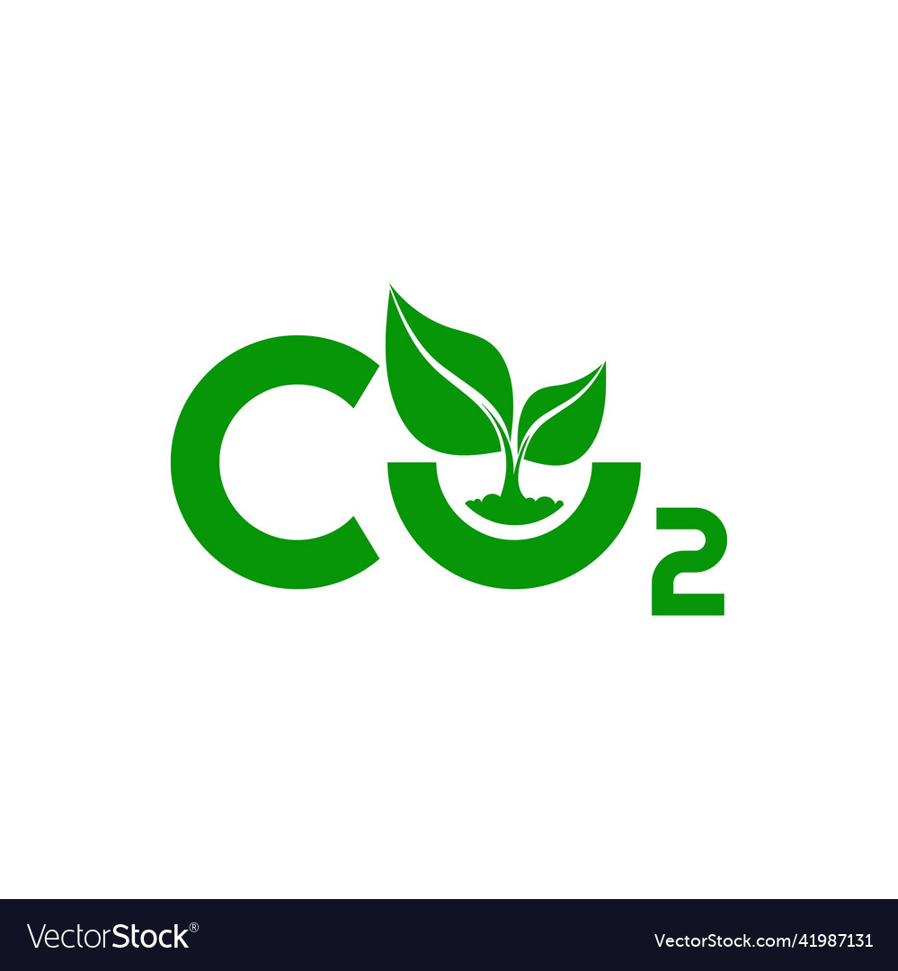 Reducing co2 emissions to stop climate change Vector Image