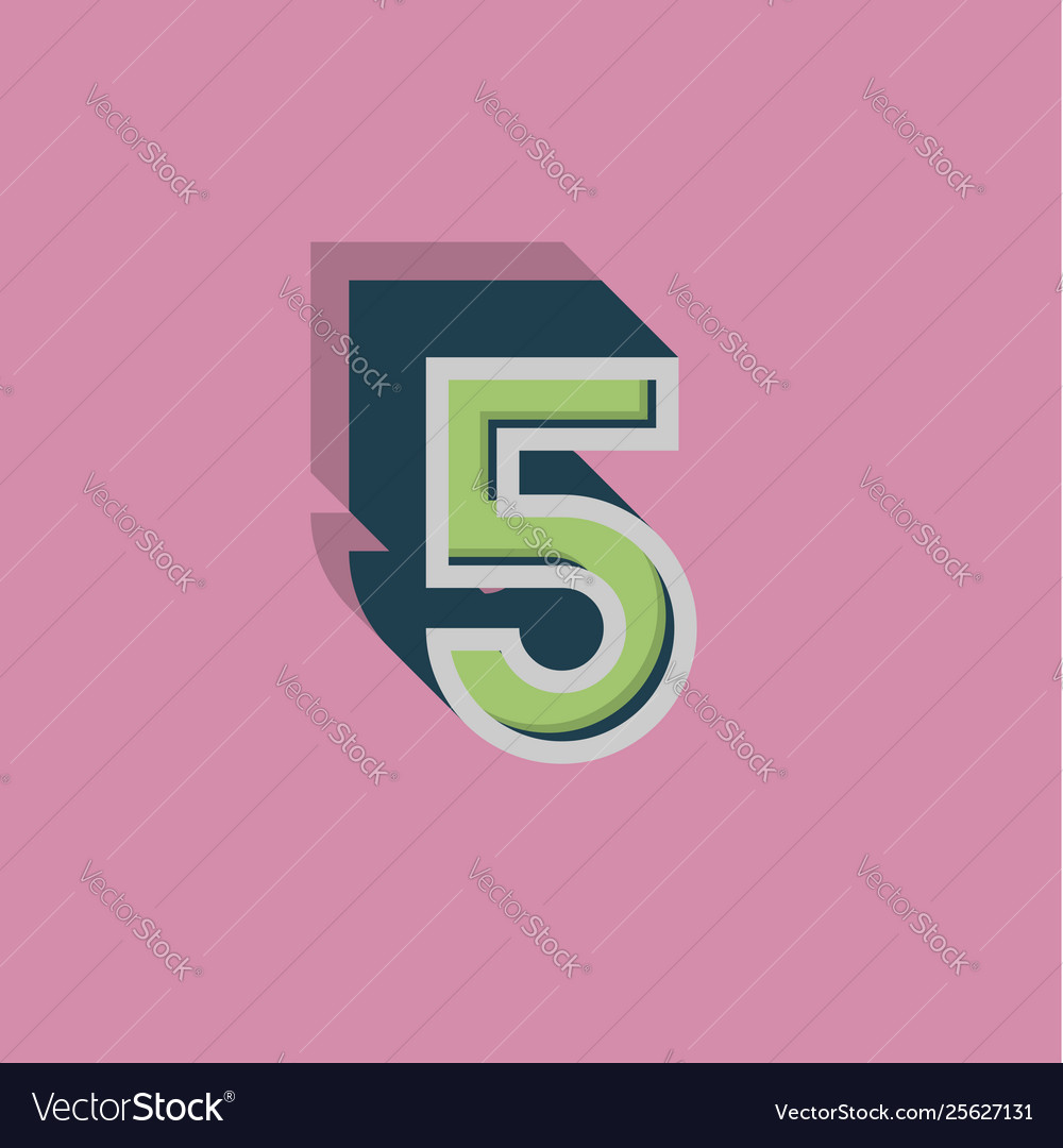 Retro 3d character from a fontset