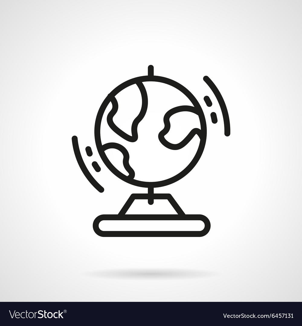Simple Black Globe Icon