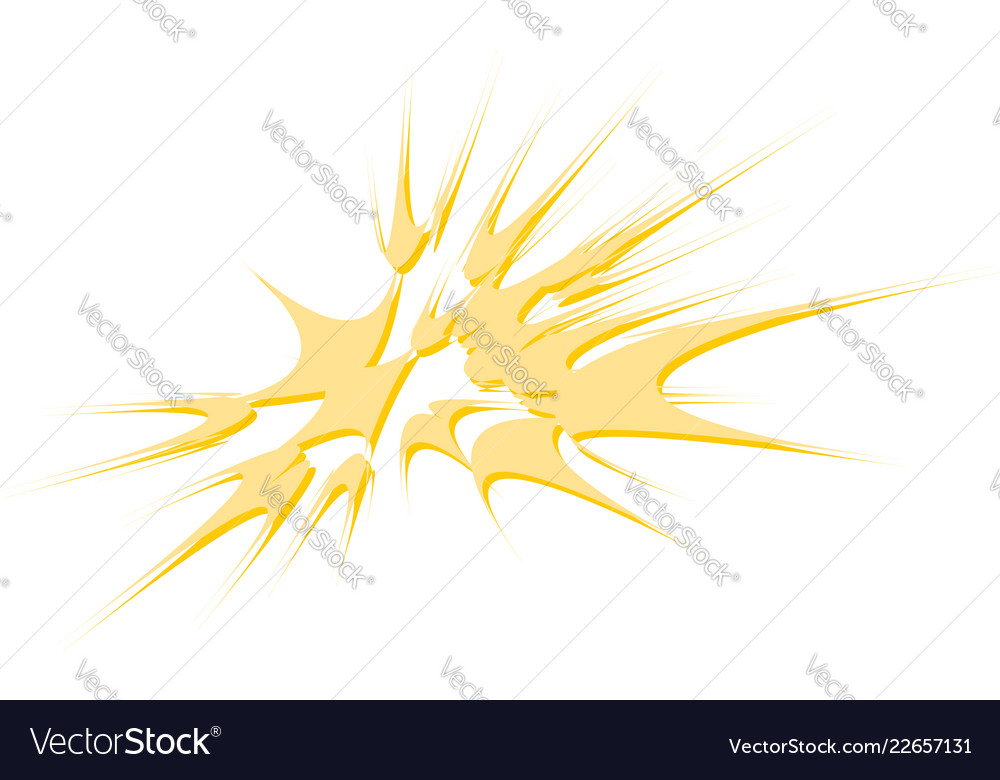 Yellow blowing up graphic element