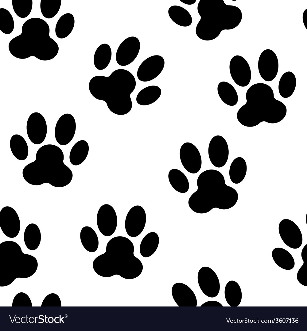 Animal Paw Seamless Pattern