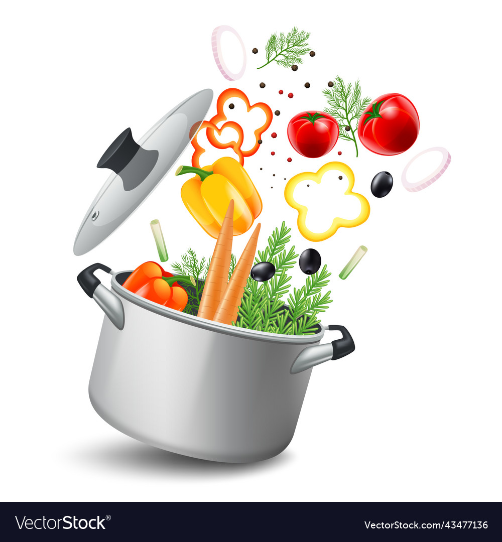 Casserole with vegetables Royalty Free Vector Image