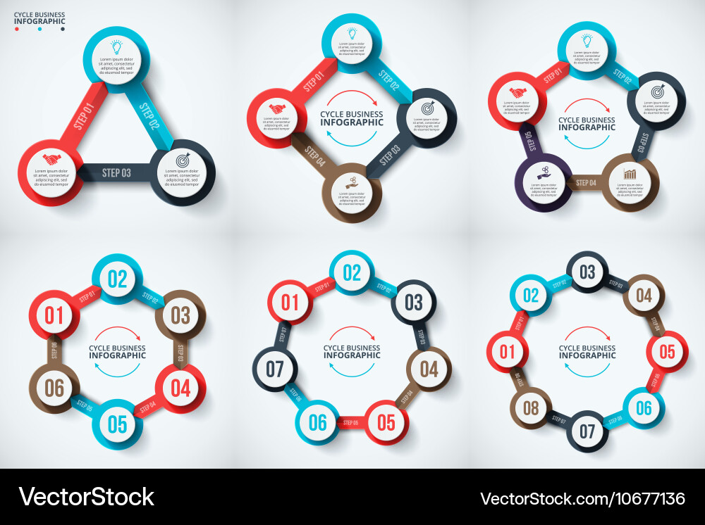 Circle infographic Royalty Free Vector Image - VectorStock