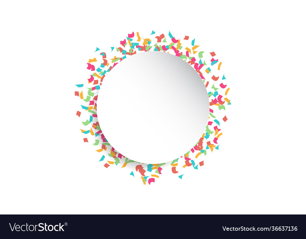 Colorful confetti border frame repeat pattern vector image Colorful confetti border frame repeat pattern