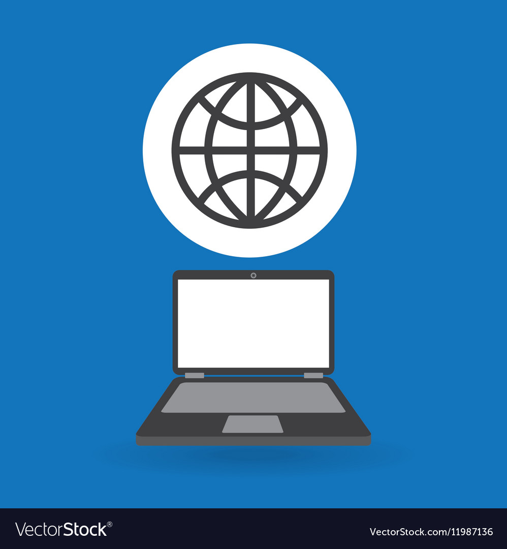Computer analysis data globe world
