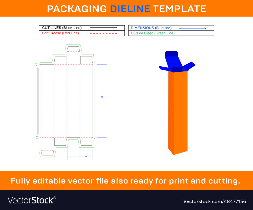 Dieline Pen Box Template