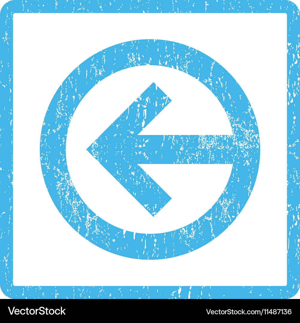 Direction left icon rubber stamp Royalty Free Vector Image