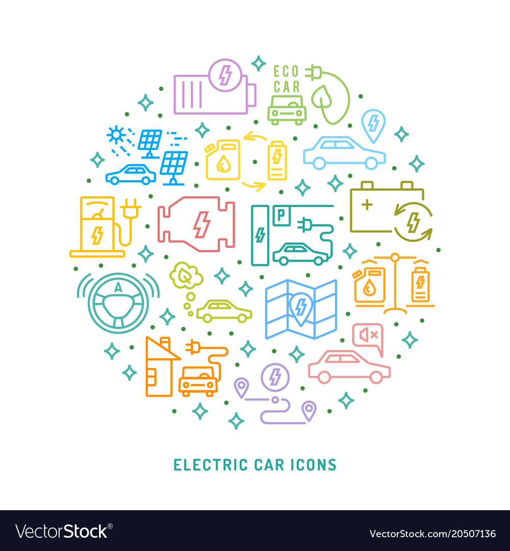 Electric car conceptual background